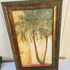 Palm Trees Home Decor Framed Wall Art Print 21.5"x13.5". OP-28